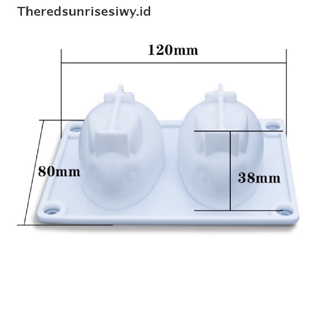 # Alat Rumah Tangga # Cetakan Kue Jelly Dessert Mousse Bentuk Kelinci Paskah 3D Bahan Silikon Flexible