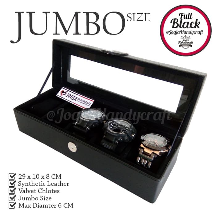 PROMO - JUMBO Size Kotak Jam Tangan Isi 5 / Tempat Jam / Watch Box