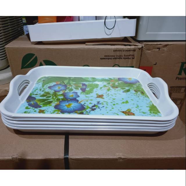 Nampan melamin motif bunga    murah tapi bagus