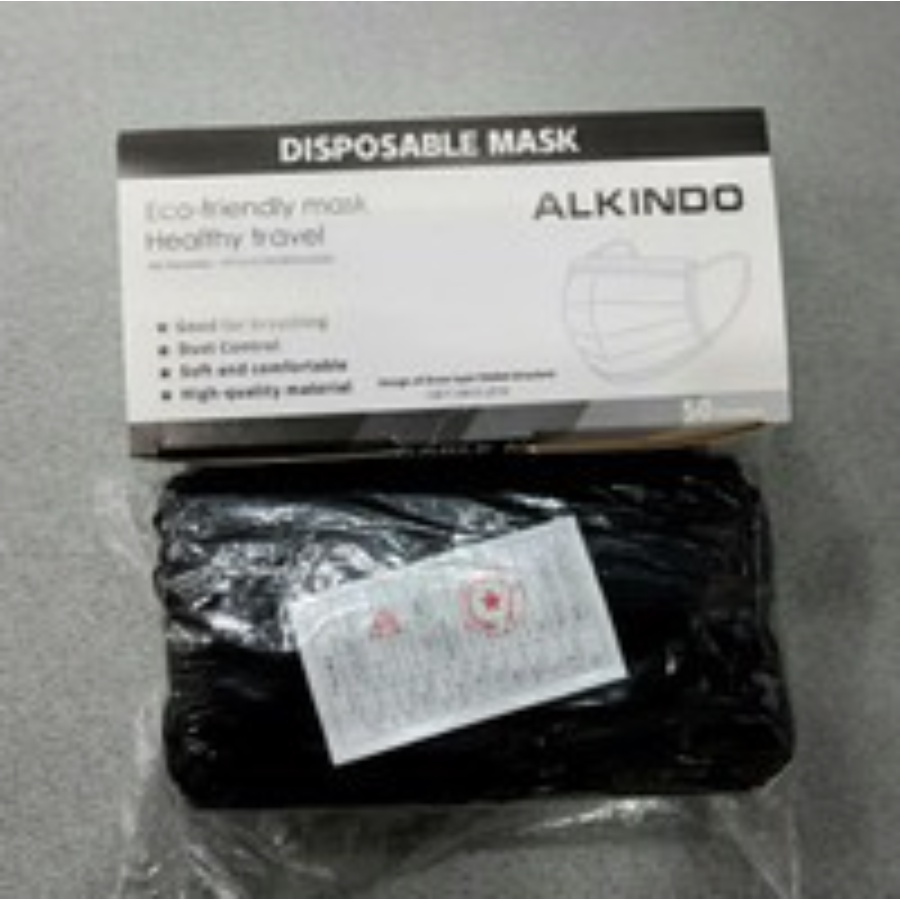 MASKER EARLOOP HITAM 3PLY ISI 50pcs BLACK DUCKBILL KN95 KF94 HARGA GROSIR