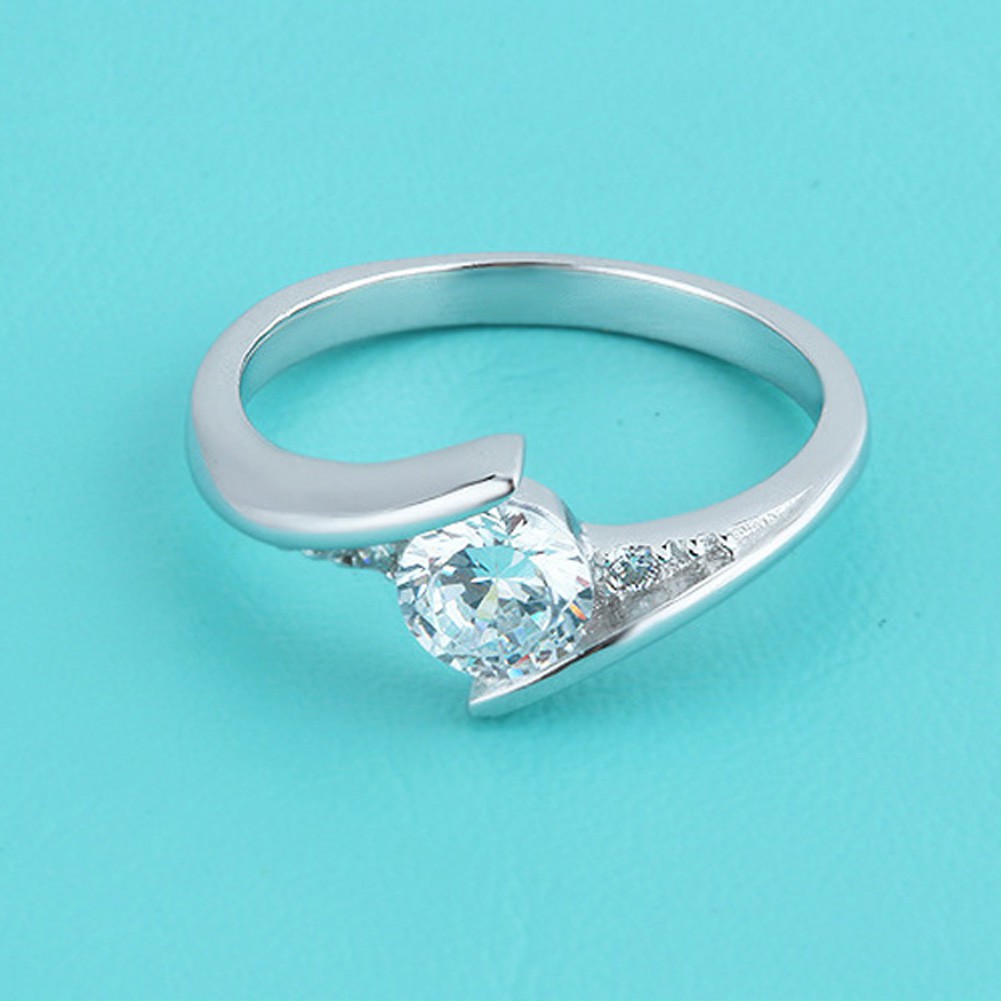 Fancyqube 07 Cincin Sterling Silver 925 Model Ukir dengan CZ