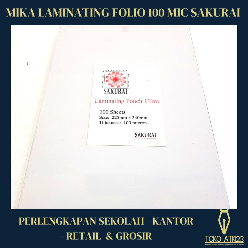 Mika Laminating Film Ukuran Folio Isi 100 lembar (100 Micron)