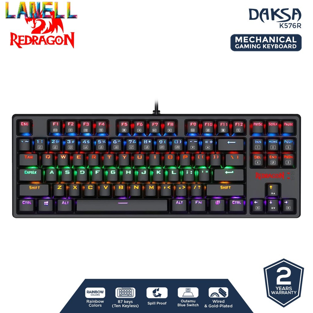 Redragon Mechanical Gaming Keyboard DAKSA - K576R Keyboard Gaming Murah