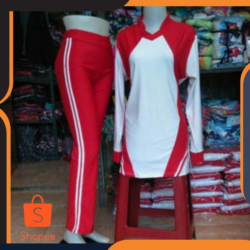 Terlaris Baju set olahraga senam erobik zumba fitness muslim konveksi Elegan