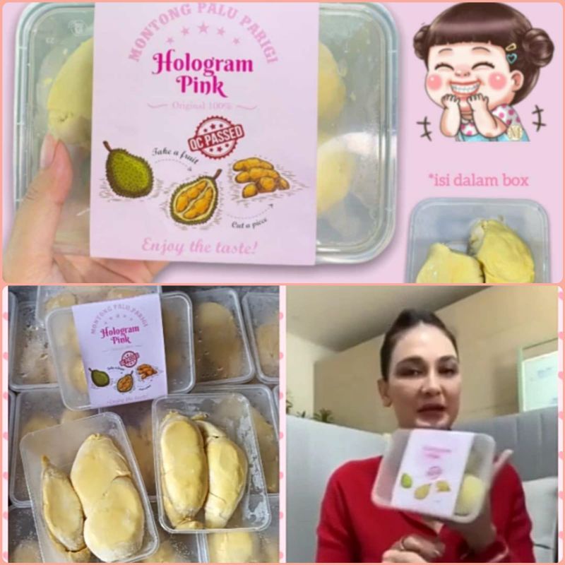 Duren premium medan 500gr murah Duren montong bali 500gr Duren palu parigi kuning duren palu hologram pink 500gr dan duren medan 900gram frozen