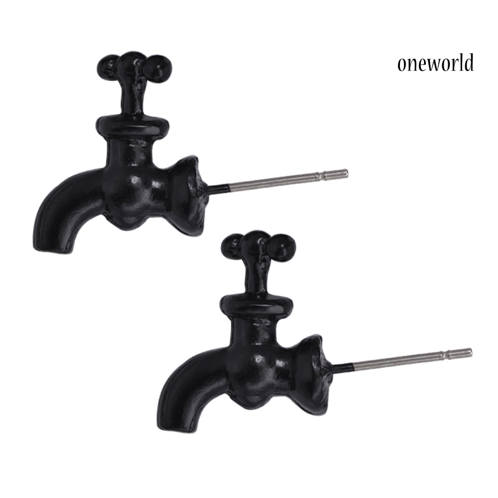 OW@ Fashion Women Water Faucet Tap Shape Ear Studs Earrings Jewelry Accessories