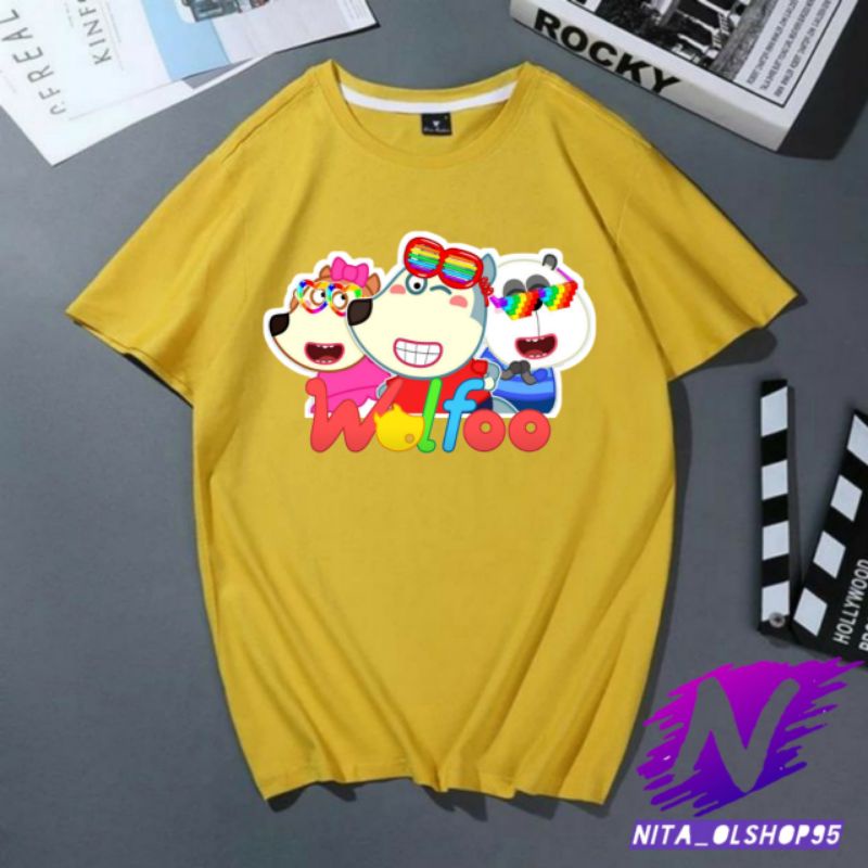 baju anak wolfoo kaos wolfoo luci dan Pando