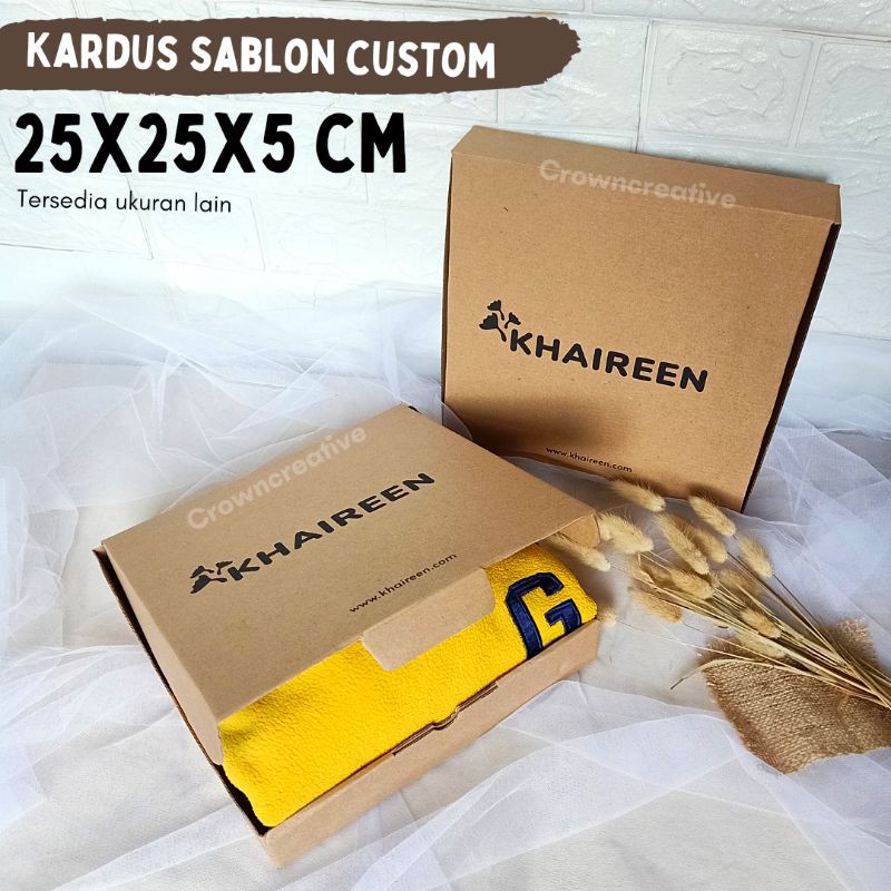 Jual Kardus Sablon Custom 25x25x5 Cm Shopee Indonesia 6221