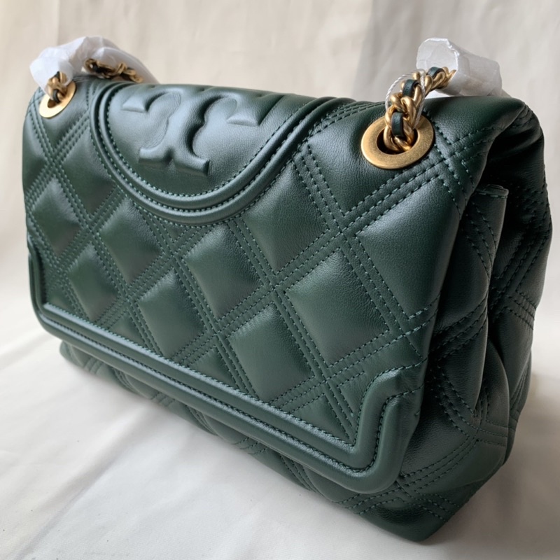 Tory Burch Fleming Soft Convertible Shoulder Bag Pine Green