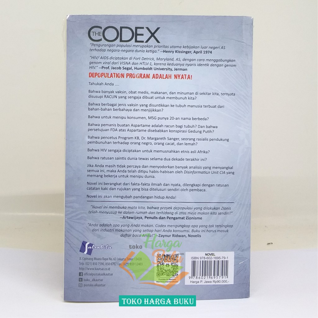 The Codex - Konspirasi Jahat di Atas Meja Makan Kita Buku Novel Penerbit Salsabila