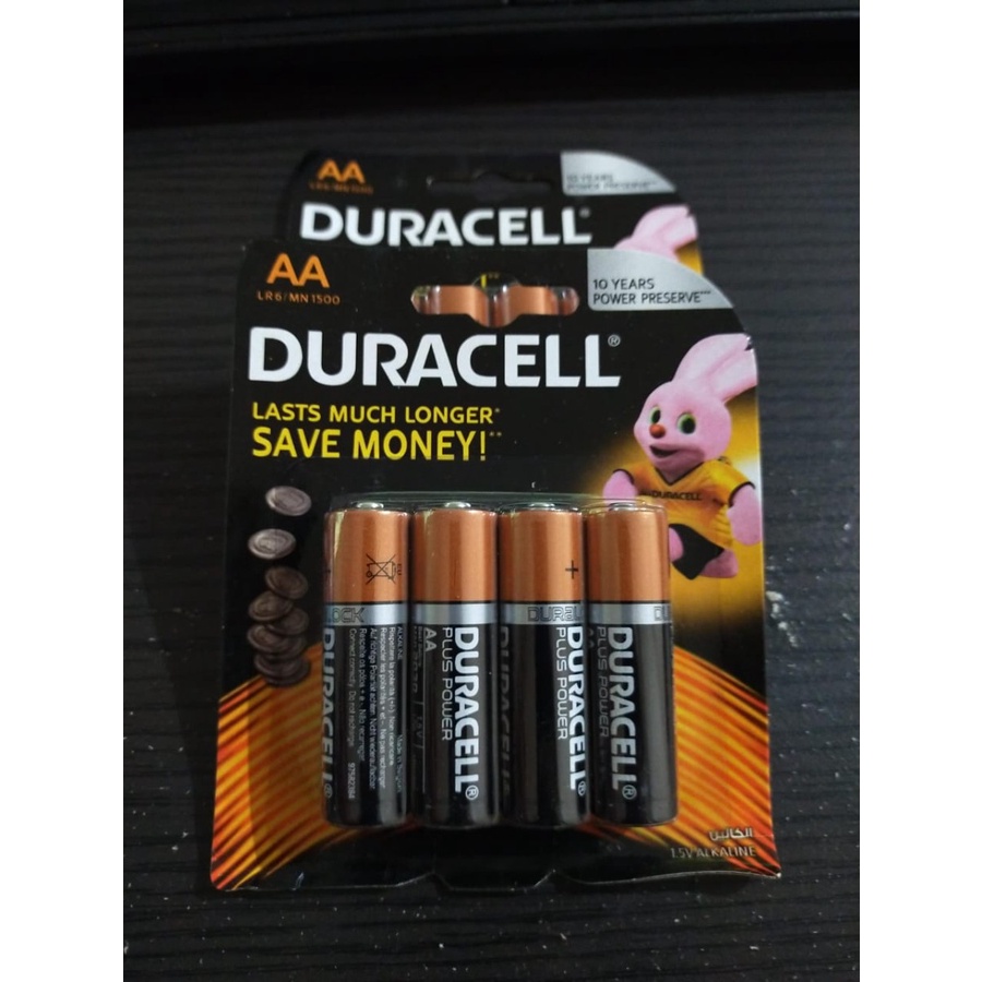 Baterai Batre Duracell AA Alkaline Duracell AA 1.5V isi 4pcs