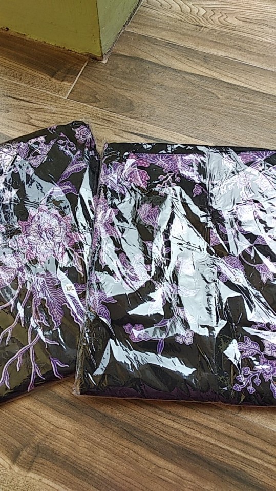 Batik Couple Keluarga Sania Ruffle Ori Ndoro Jowi Dnt Motif Cibulan Ungu