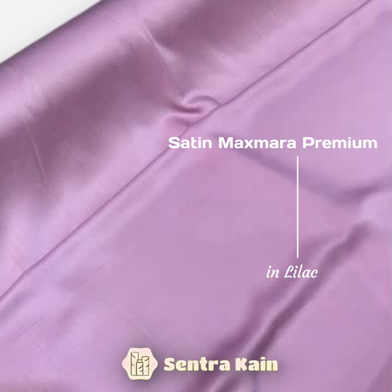 Bahan Satin kebaya maxmara adem lembut jatuh warna lilac / satin premium