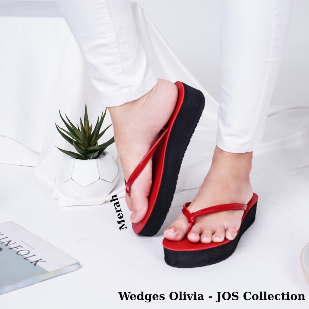 Sendal Wedges Wanita - Olivia Tinggi 4 cm by JOS Collection