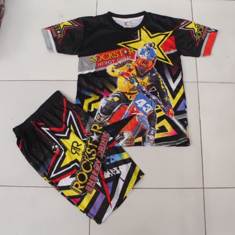 baju anak balap motor cross size 2-12thn