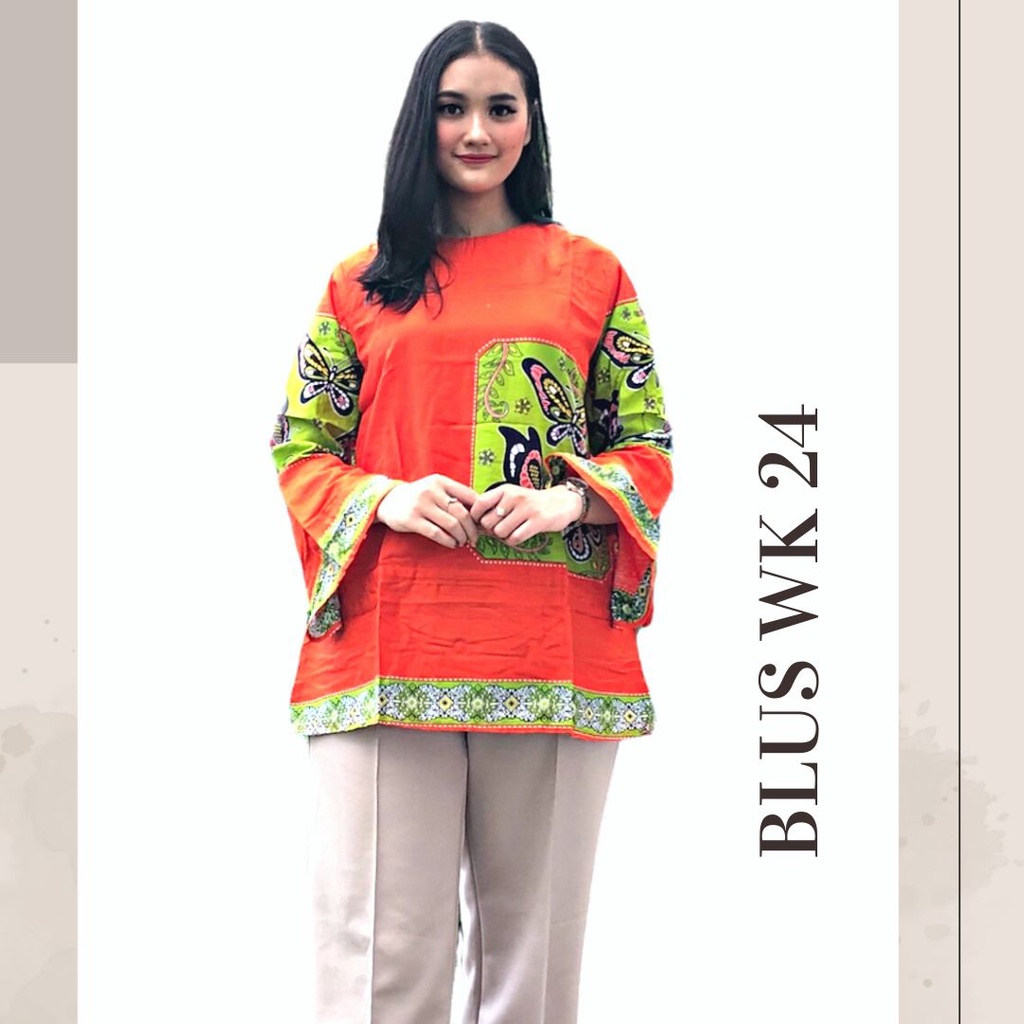 BLUS BATIK 955 WK 24 II ATASAN WANITA II BAJU WANITA II BLUS WANITA DEWASA