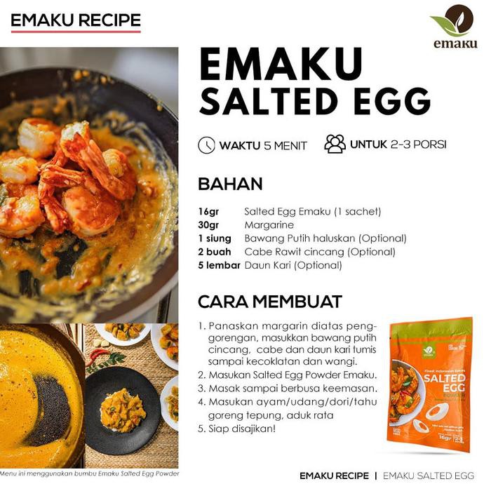 

Buruan Beli - Emaku Salted Egg Powder Untuk Menumis Paketan Super Mini 5 Sachet