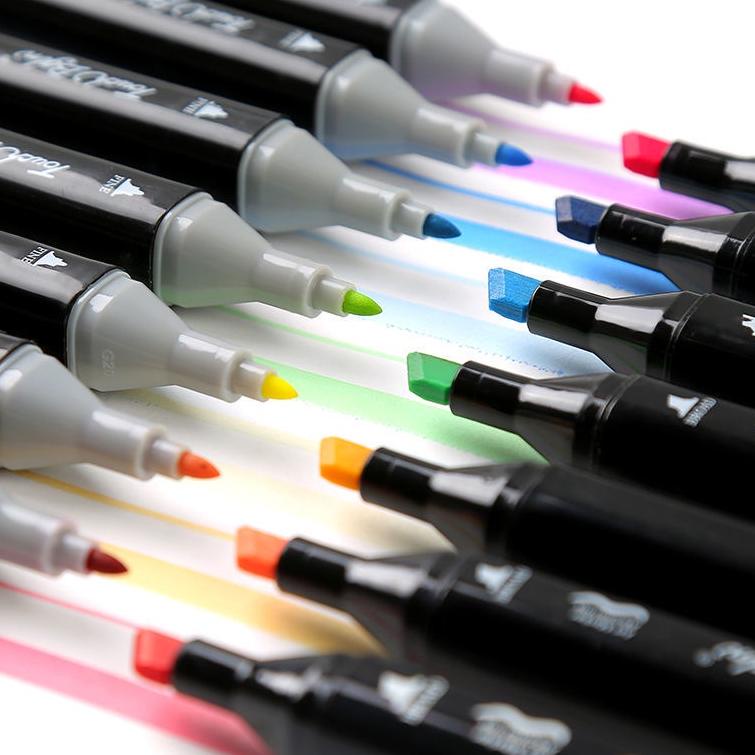 

<H-UJU> <✉> TouchFive 24/36/48/60/80 Warna Sketsa Spidol Umum General Marker Set Animation Markers proses cepat>