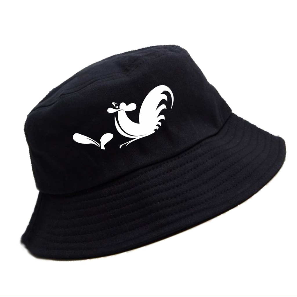 Topi Bucket Mangkok Ayam Jago  Mangkok Ayam Buket Polos Hitam  Topi Bucket Lucu Unik Klasik Mangkok
