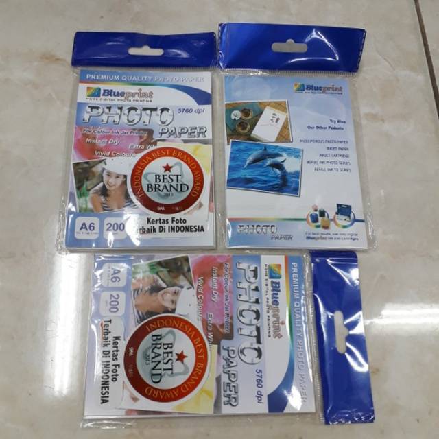 

Kertas Photo A6 200Gsm Blue Print / Photo Paper A6