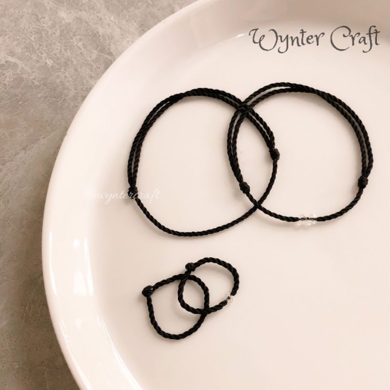 WA138 Set Couple Gelang dan Cincin Simple by Wynter Craft