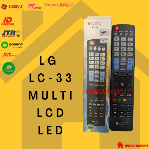 REMOT / REMOTE TV MULTI LCD LED LG LC-33 / ECER DAN GROSIR