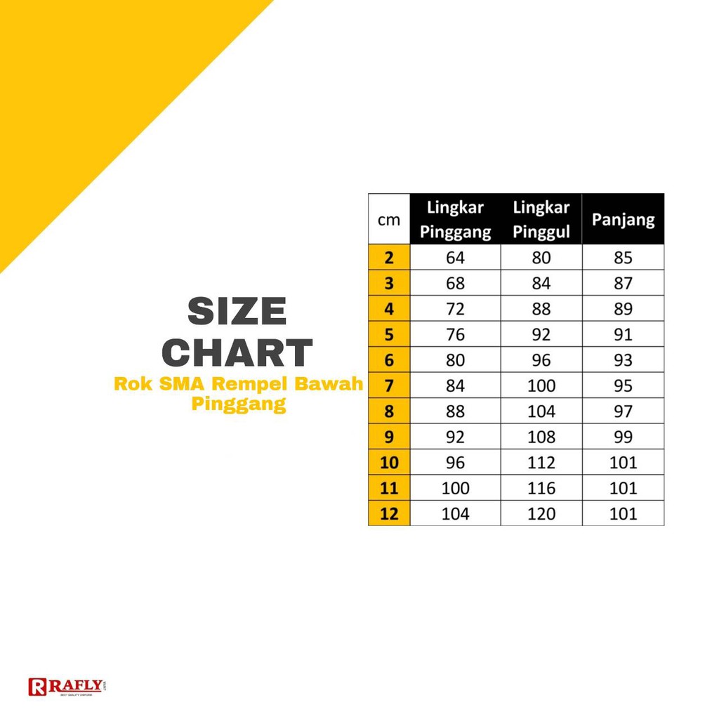 Rok SMA Abu Rempel Bawah Pinggang - Seragam Sekolah SMA / Rafly Jaya