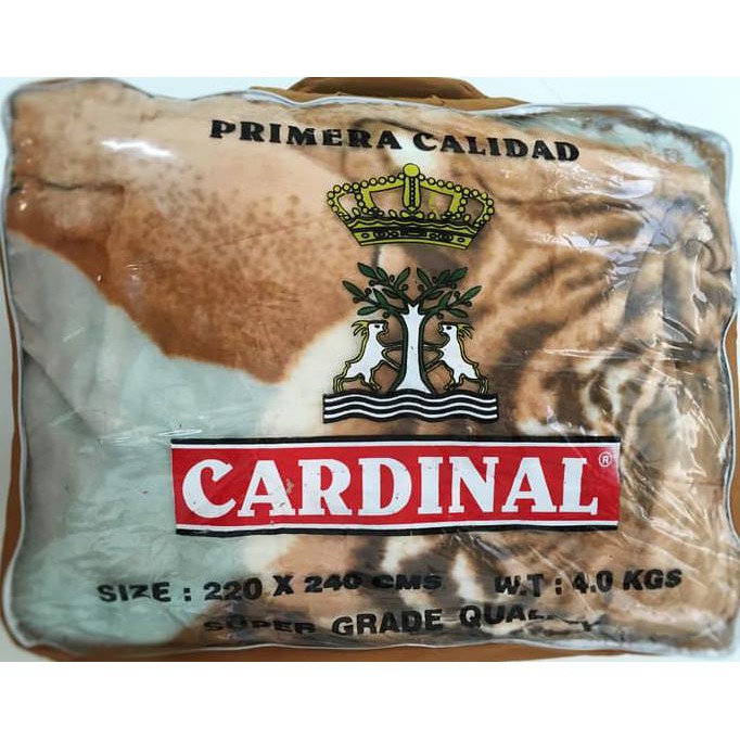 Selimut Bulu Halus Tebal Macan (Cardinal) 220 x 240 cm - selimut