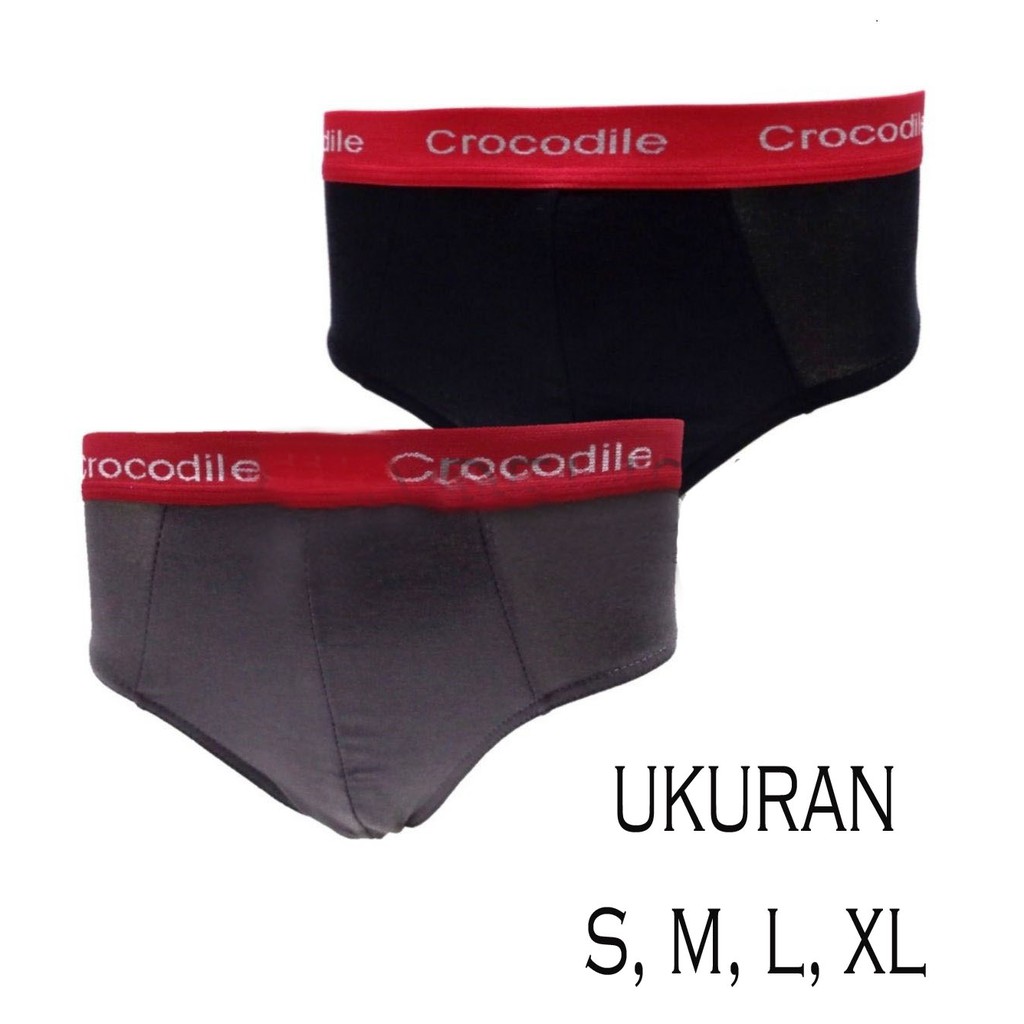 (1 box 2 pcs) Celana Dalam / CD Pria Katun Crocodile 006