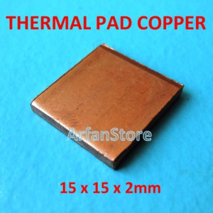 Thermal Pad Copper 15x15x2mm Tembaga Heatsink Radiator CPU GPU Dll