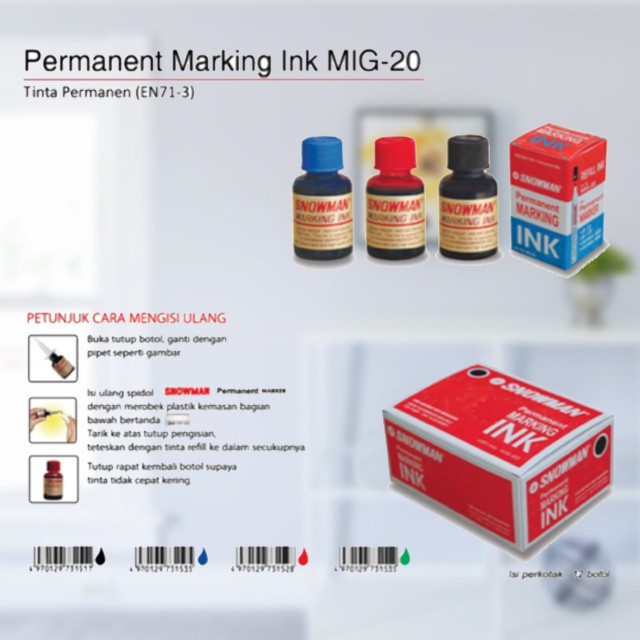 

[GTStore] Snowman Refill Ink Permanent MIG-20