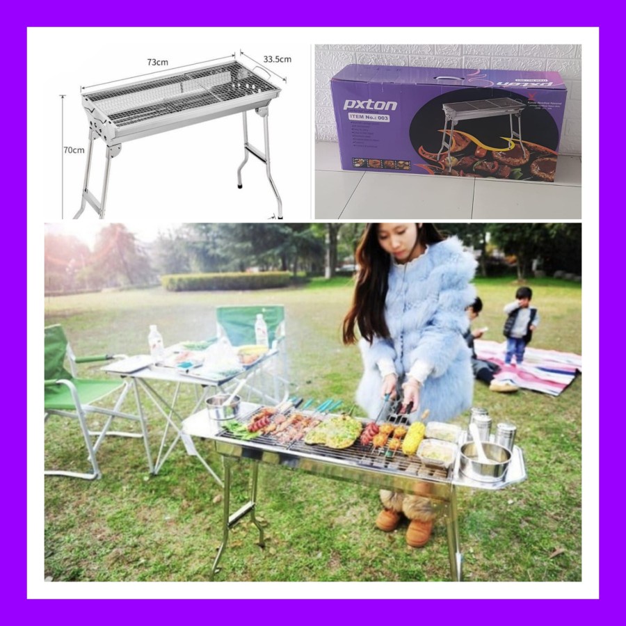 Alat Panggang Sate Grill Besar Kokoh Pemanggang Arang Jumbo Berdiri