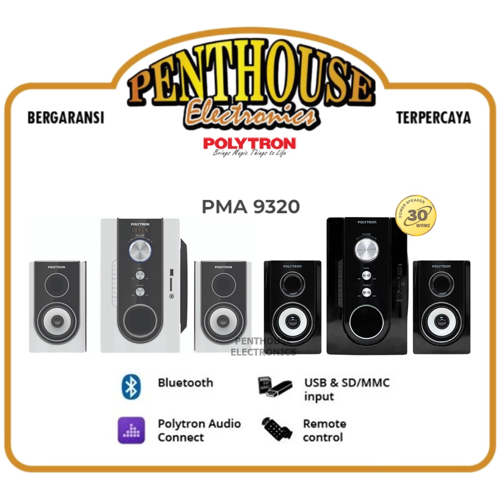 Polytron PMA 9320 Bluetooth Multimedia Speaker Radio FM / PMA9320