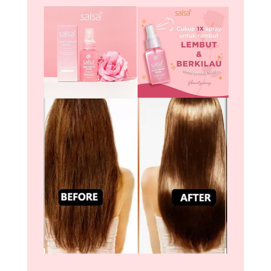 ❤ RATU ❤ Salsa Hair Serum Rose Spray, Keratin Repair, Growth | Serum Rambut | Hijab Friendly BPOM✔️