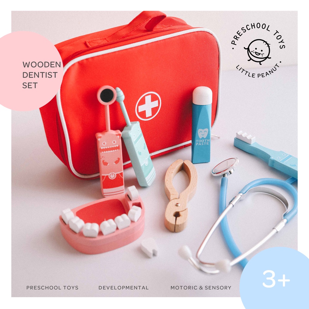 Wooden Dentist Set - Doctor Pretend Play