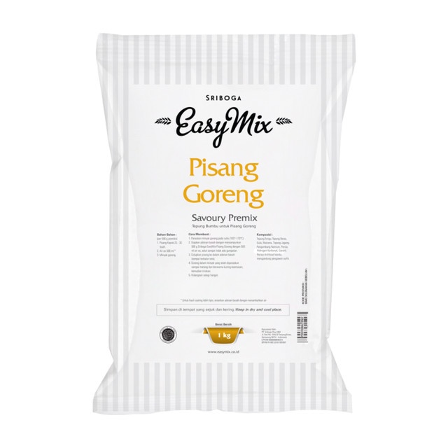 

PROMO [COD] Easymix Pisang Goreng 1kg sriboga tepung premix