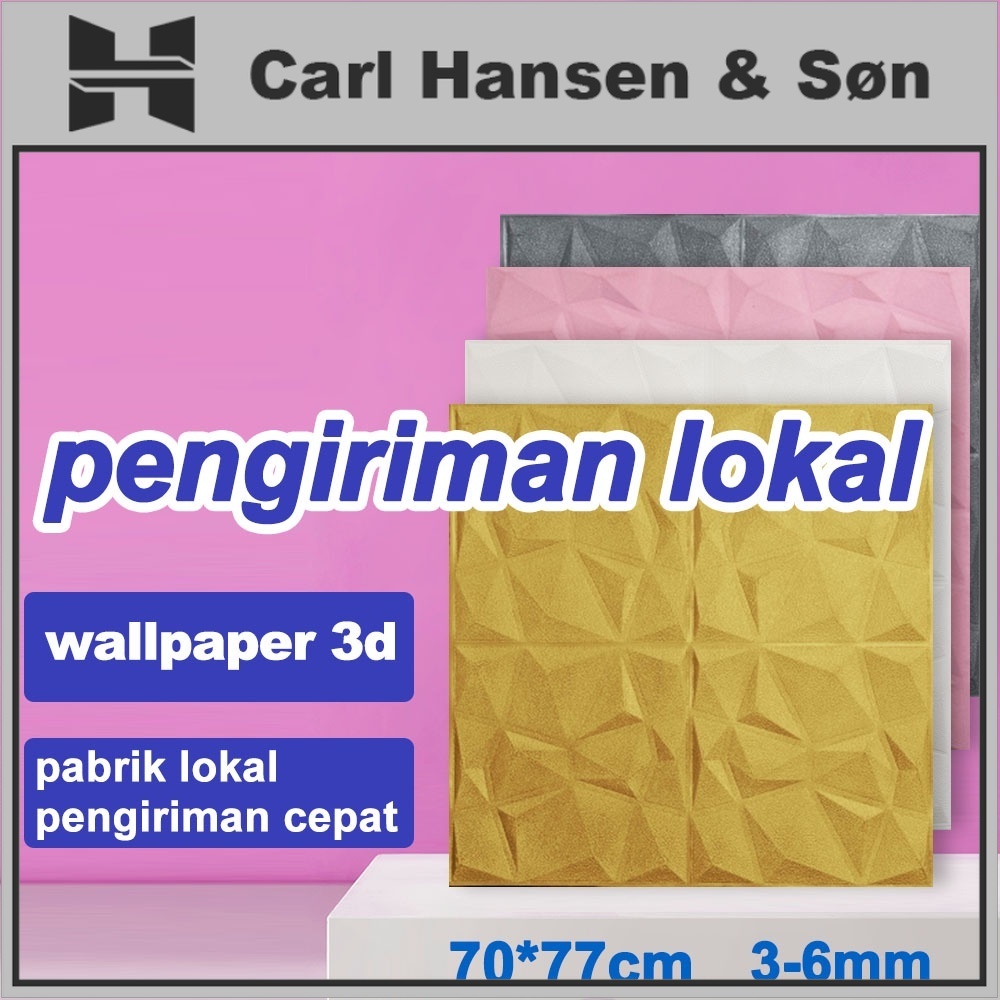 COD Beli 10 Gratis 1 Wallpaper Dinding 3D Timbul 70x70 6mm Hiasan Terbaru 2022 Foam Dimensi Timbul M