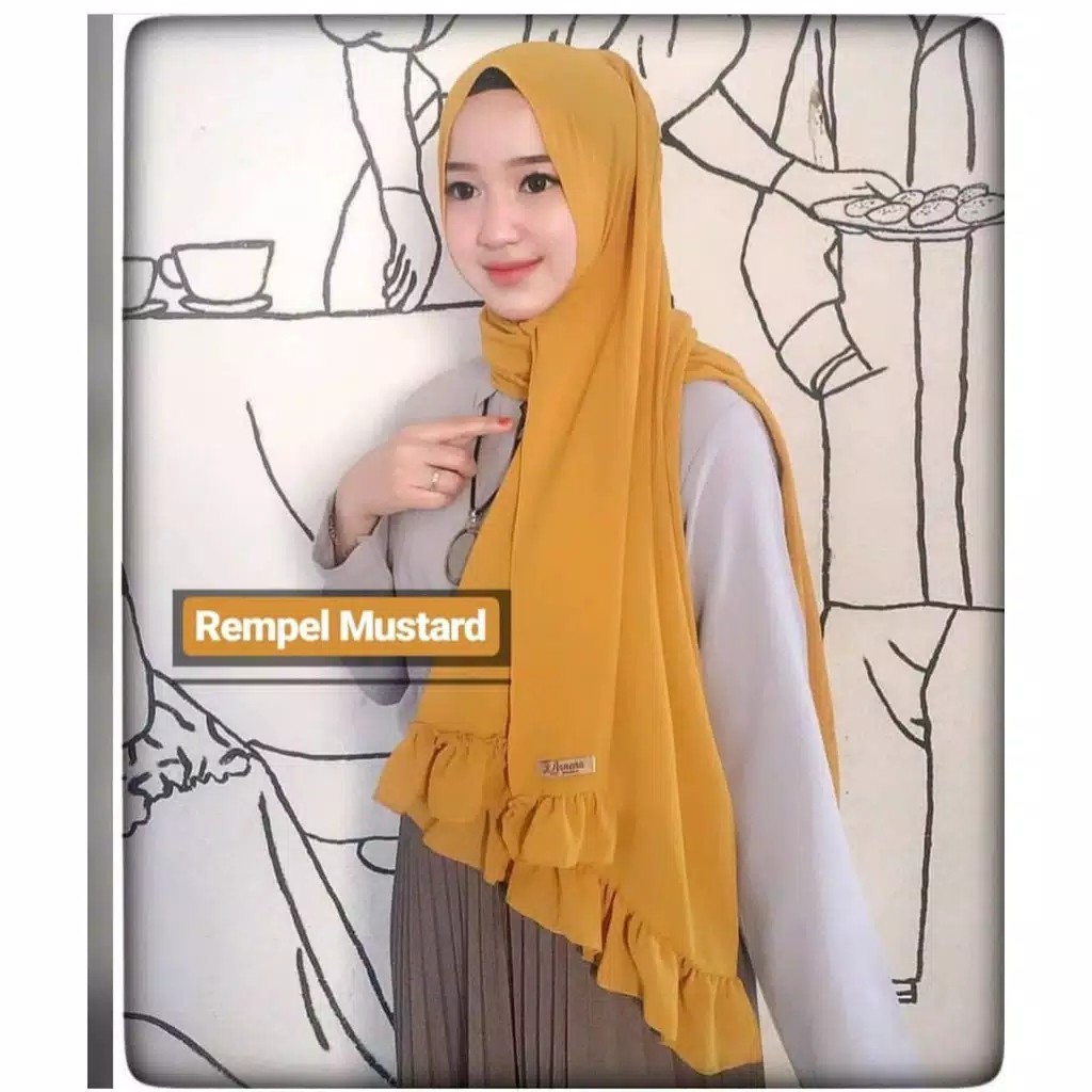 Hijab Pashmina Rempel Sabyan Jumbo Diamond Italiano