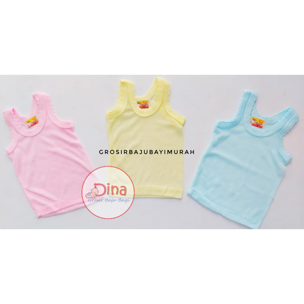 1 LUSIN singlet bayi KiKi/ZAHRA size S perlengkapan bayi