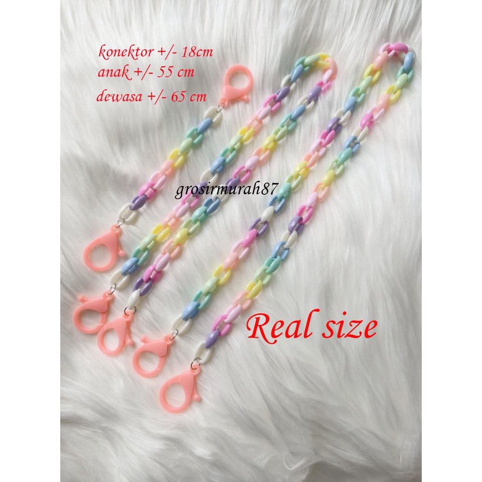 kalung masker tali strap konektor masker anak dan dewasa couple rantai acrylic gembul ready stok