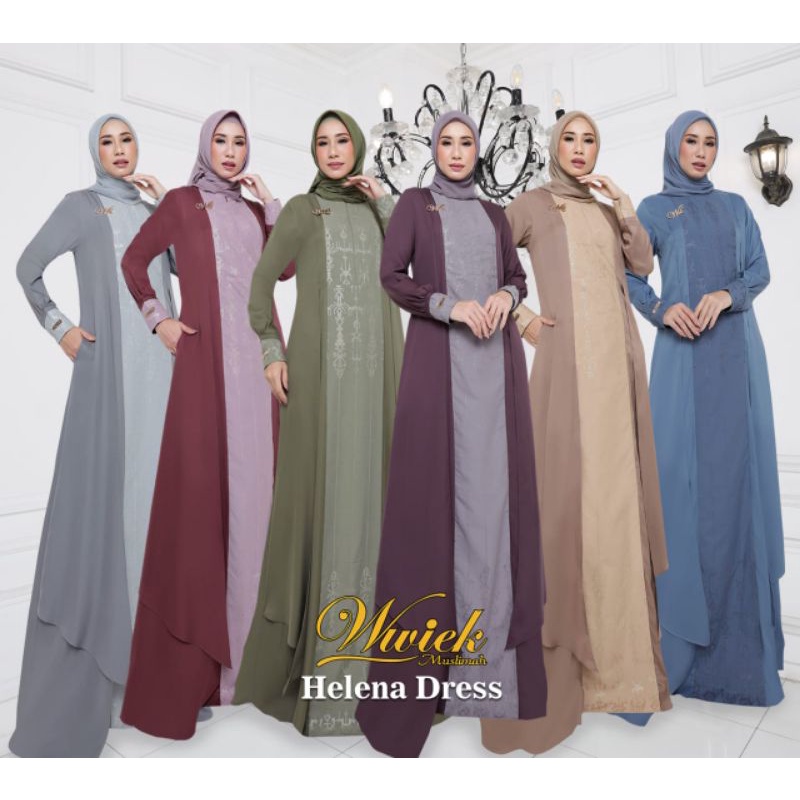 HELENA DRESS BY WWIEK MUSLIMAH ORIGINAL