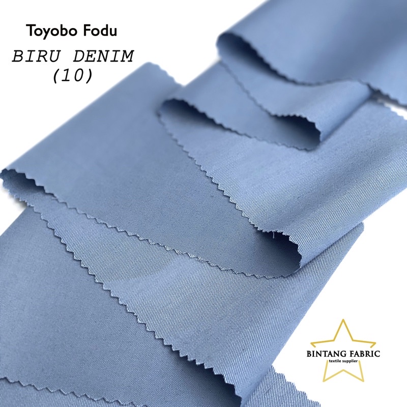 Bahan Kain Katun TOYOBO FODU 1 meter-Denim