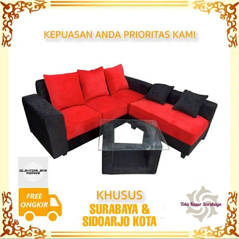 PROMO SET SOFA L / SOFA SUDUT Murah (TANPA MEJA)