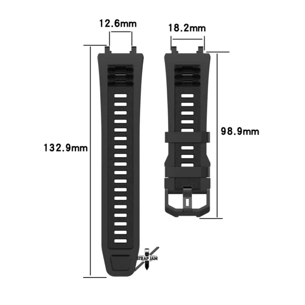 Strap Amazfit T-Rex 2 / TRex 2 / T Rex 2 - Tali Jam Rubber Pengganti