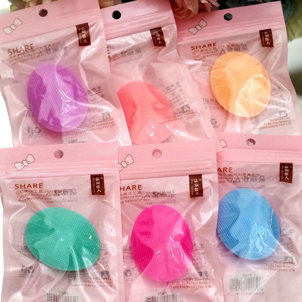 Pembersih Wajah Jelly Silikon Bulat Elastis Lembut Sikat Komedo Facial Muka Make Up Makeup Silicon