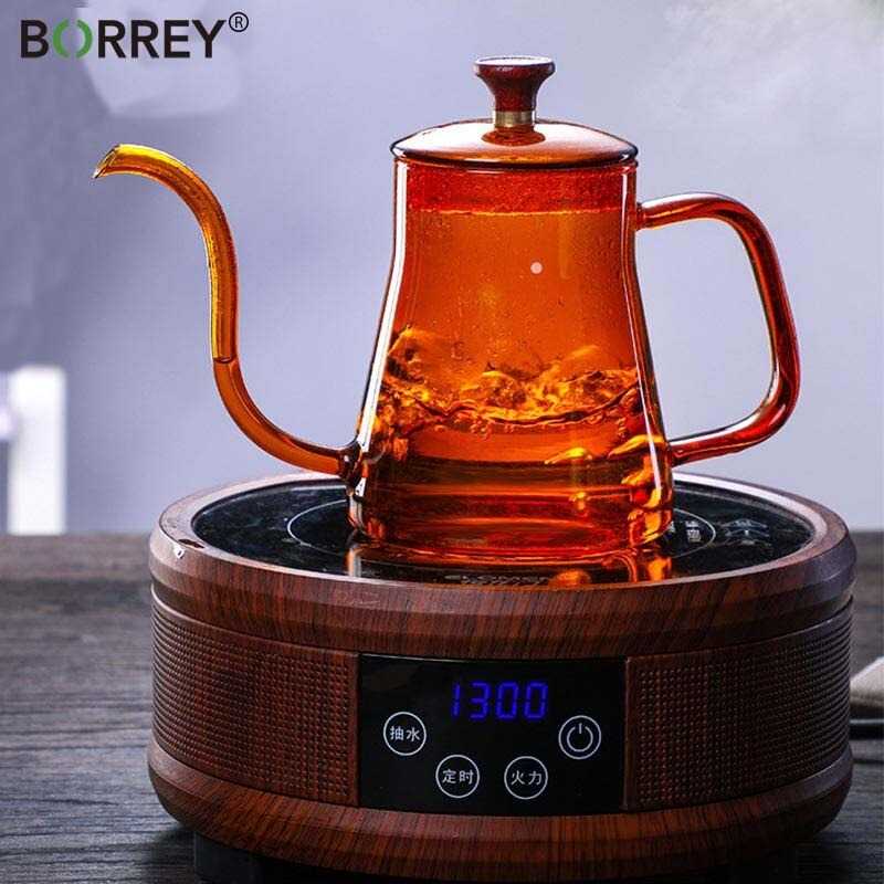 TD-DA1 BORREY Teko Pitcher Teh Kopi Jus Borosilicate Glass Leher Angsa TP-855