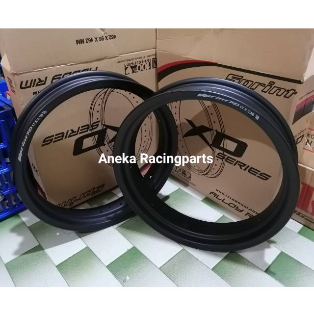 Velg supermoto klx dtracker hole 28 sprint xd pnp tromol standar / pelak klx dtracker ring 17 hole28