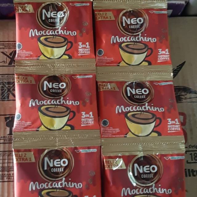 

Neo Coffee moccachino coffee 3 in 1 (10 Sachet/Renceng)