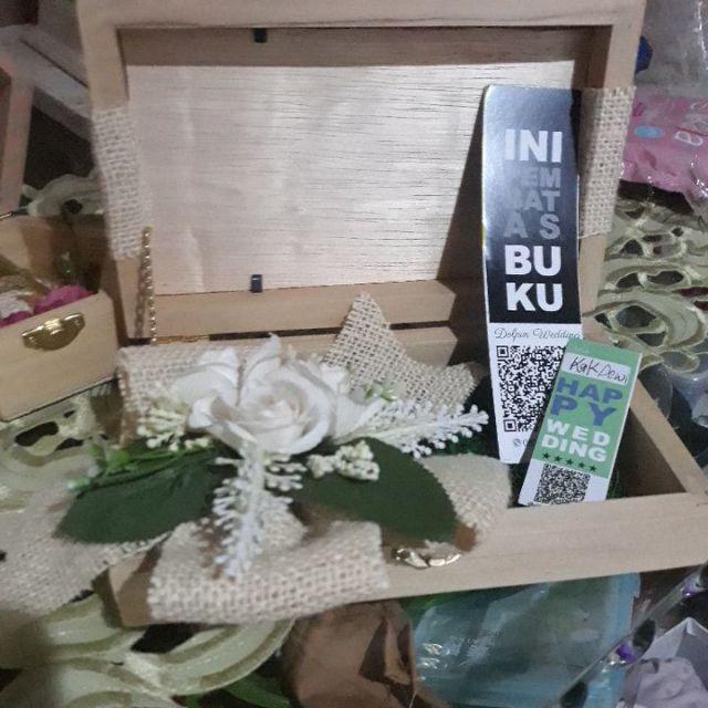 Tempat Cincin Kayu Rustic Hexagonal / Segi Enam