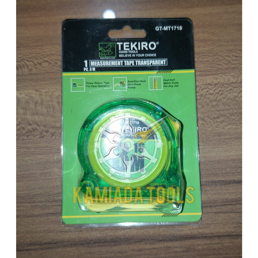 Meteran 3 meter Transparan TEKIRO